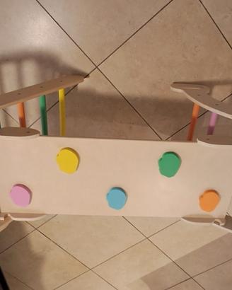 Arrampicata x bambini completo di cuscino dondolo
