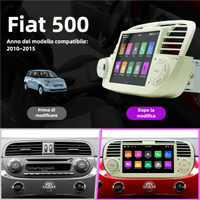 Navigatore multimediale per Fiat 500 – Android 12,