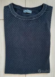 MAGLIONE PULLOVER GIROCOLLO BLU