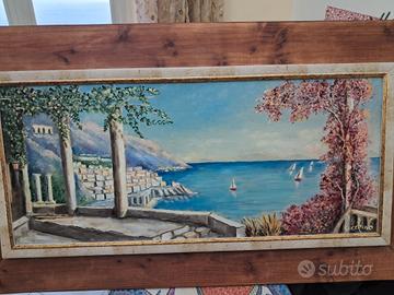 Raro quadro scuola di amalfi 