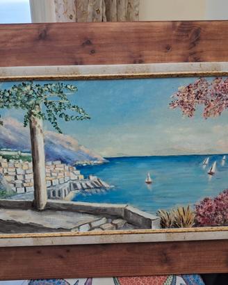 Raro quadro scuola di amalfi 