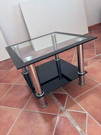 Tavolino vetro e metallo