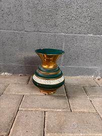 Vaso Vintage in Ceramica e Oro Ciammino Italy
