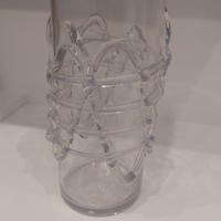 Vaso in vetro decorato – diametro 14 cm
