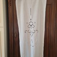 Coppia tende in lino ricamate 60 x 136