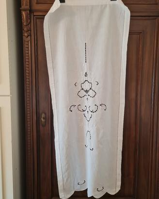 Coppia tende in lino ricamate 60 x 136