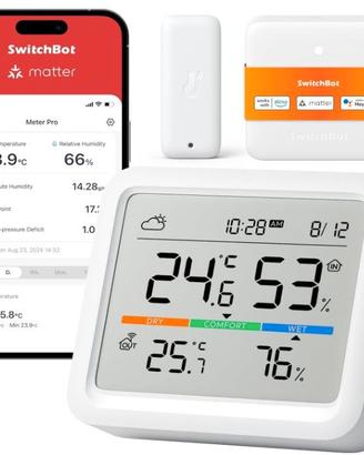 SwitchBot Stazione Meteo WiFi, Monitor Temperatura