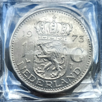 Moneta da 1 Gulden dei Paesi Bassi anno 1973