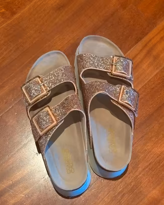 Sandali Glitter Rosa Gold Colors of California