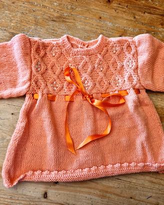 Maglia neonata vintage fatta a mano 