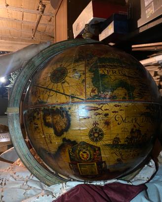 MAPPAMONDO BAR ORIGINALE INIZI 900 ANTIQUARIATO