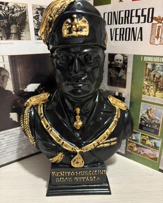 Busto di Benito Mussolini dux 26 cm