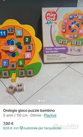 orologio in legno per bambini della play tive 
