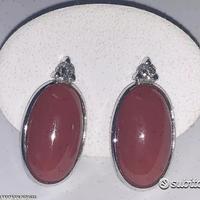 ORECCHINI ORO 18kt. DIAMANTI E CORALLI MORI