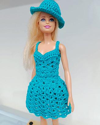 Abito corto con Cappellino abbinato per “Barbie”
