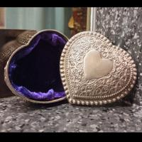 Vintage cuore velluto inciso stainless steel inox