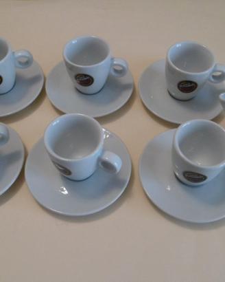 6 TAZINE DA CAFFE VERGNANO CON LATTIERA