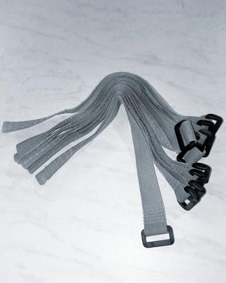 12 Fascette (Cinghie) Velcro + Gancio, Regolabili