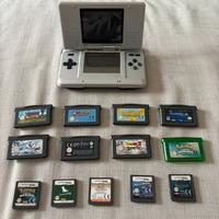 Lotto Nintendo DS Argento + 10 Giochi