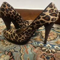 Decollete Scarpe leopardate scamosciate sexy