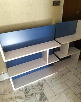mobiletti libreria azzurri pensili
