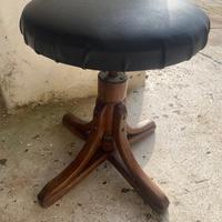 Antico  sgabello in legno THONET per pianoforte