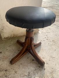 Antico  sgabello in legno THONET per pianoforte
