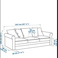 Divano -letto bianco 3 posti Ikea