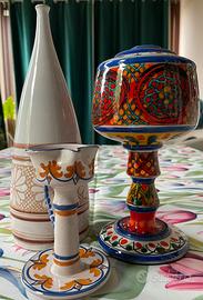 Set 3 pezzi ceramiche Siciliane