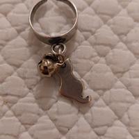 Anello charms gattino