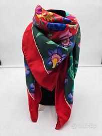 Foulard Gucci Vintage con Design Floreale in Seta