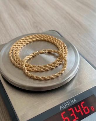 set collana+ Bracciale in oro giallo 18 kt/750