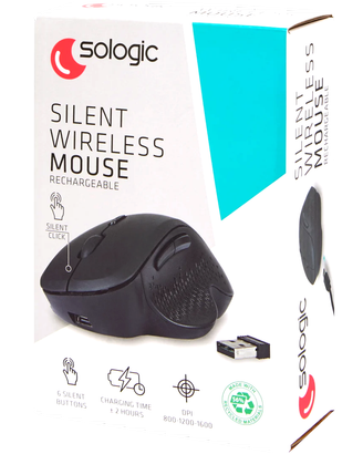 Mouse Wireless Sologic Ergonomico e Ricaricabile –