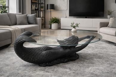 Tavolino da salotto/scultura una sirena