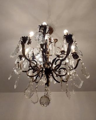 Lampadario antico cristallo a goccia