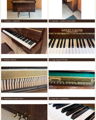 PIANOFORTE VERTICALE  August Förster Mod. 114-I