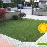 Erba sintetica 5 sfumature di verde fili h 42 mm