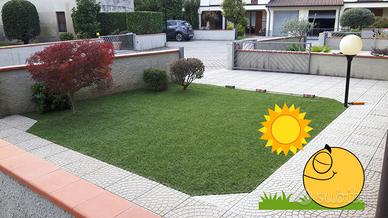 Erba sintetica 5 sfumature di verde fili h 42 mm