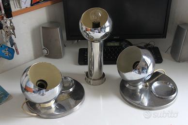 Trio Lampade da camera da letto, anni 70 vintage