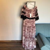 Abito donna lungo stampa animalier rosa