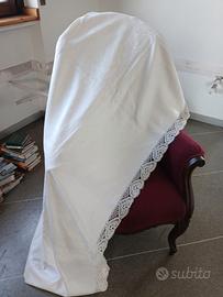 copriletto matrimoniale di cotone con pizzo
