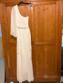 Abito lungo chiffon bianco