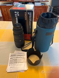 Teleobbiettivo Sigma/Nikon 70/200 2.8