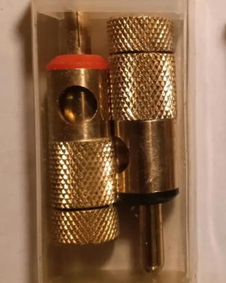connettori RCA audio nuovi  ottone