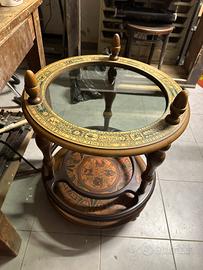 Tavolino bar con rotelle zodiaco