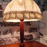 Lampada da Tavolo Vintage in Legno