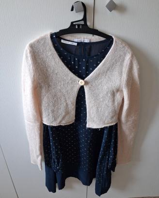 vestito bambina  con cardigan Liu Jo