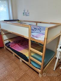 Letto IKEA KURA con 2 materassi e rete LÖNSET
