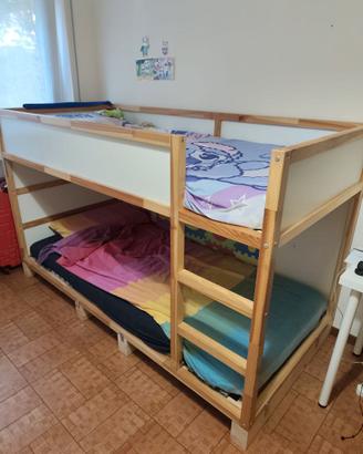 Letto IKEA KURA con 2 materassi e rete LÖNSET