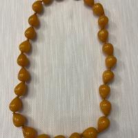 Collana vintage color ambra miele anni ‘50
